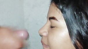 My stepbrother won't let me do the laundry because he really wants to fuck and I drink his milk